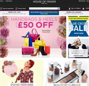 House of Fraser redesigns its website for touch-screens - Douglas Stafford Mystery Shopping