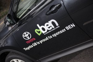 Support for automotive charity BEN from Toyota GB - Douglas Stafford Mystery Shopping